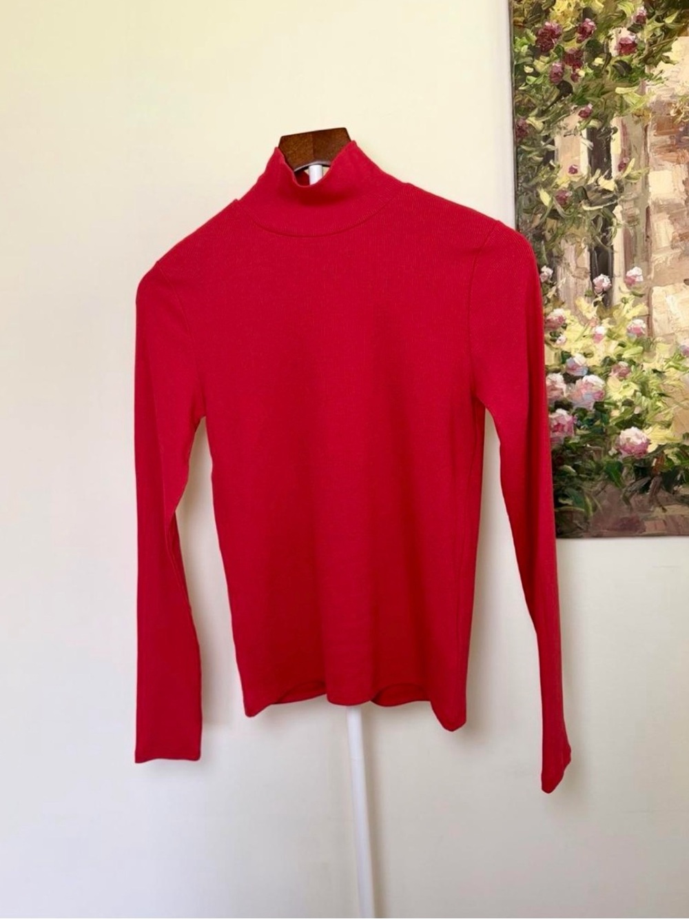 NWT GAP Red Ribbed Knit Turtleneck Top Women’s Small